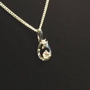 Mermaid Rhinestone Shining Pendant Necklace